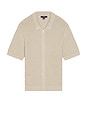 view 1 of 4 Comet Knit Button Down Shirt in Stone
