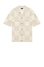 view 1 of 4 Alfred Open Knit Button Down Shirt in Mocha