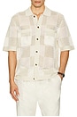 view 3 of 4 Alfred Open Knit Button Down Shirt in Mocha