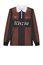view 1 of 4 Team VV Long Sleeve Polo in Brown & Black