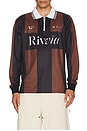 view 3 of 4 Team VV Long Sleeve Polo in Brown & Black