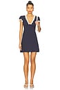 view 1 of 4 Cely Dress in Polka Dot Navy