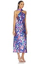 view 2 of 3 Hayley Dress in Cara Floral Devore Blue