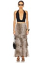 view 5 of 6 Preslee Skirt in Antelope Spot Black