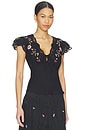view 2 of 4 Elaine Top in Sun Embroidery Black