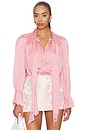 view 1 of 5 Evanora Top in Floral Trail Jacquard Pink