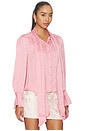 view 2 of 5 Evanora Top in Floral Trail Jacquard Pink
