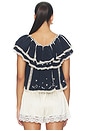 view 3 of 5 Mirabella Top in Fleur Embroidery Deep Navy