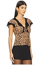 view 2 of 4 Elaine Top in Mila Leopard Brown