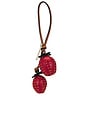 view 1 of 4 Strawberry Bag Charm in Siren, Willow & Veridian