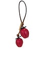 view 2 of 4 Strawberry Bag Charm in Siren, Willow & Veridian