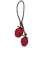 view 3 of 4 Strawberry Bag Charm in Siren, Willow & Veridian
