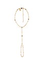 view 2 of 2 CHAINE DE MAIN AVEC PERLES in Gold & Crystal