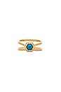 view 1 of 3 Pave Gem Ring in Gold & Turquoise
