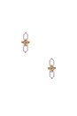 view 1 of 2 Crystal Pave Stud Earring in Gold & Crystal