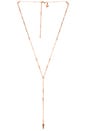 view 1 of 1 Pave Spike Beaded Y Necklace in Rose Gold & Crystal