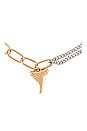 view 2 of 2 Shark Tooth Multi Chain Necklace in Gold
