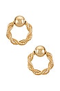 view 1 of 3 Rope Chain Door Knocker Earring in Gold