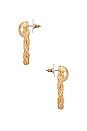 view 2 of 3 Rope Chain Door Knocker Earring in Gold