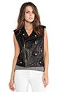 view 2 of 5 Leandra Leather Vest in Black