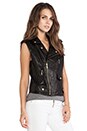 view 3 of 5 Leandra Leather Vest in Black
