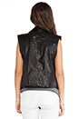 view 4 of 5 Leandra Leather Vest in Black