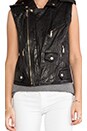 view 5 of 5 Leandra Leather Vest in Black