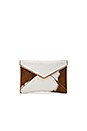 view 1 of 5 Leo Calf Hair Clutch in Sand in Hair calf Sand