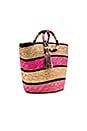 view 3 of 4 Straw Tote in Pink Multi