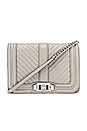 view 1 of 5 Chevron Quilted Small Love Crossbody in Perla