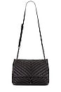 view 5 of 5 Edie Nylon Jumbo Flap Shoulder Bag in Black Shellac