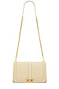 view 5 of 5 Chevron Quilted Love Crossbody in Latte