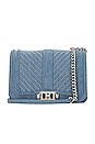 view 1 of 5 Chevron Quilted Small Love Crossbody in Denim