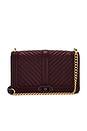 view 2 of 5 Chevron Quilted Love Crossbody in Port