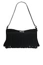 view 1 of 4 Fringe Baguette Bag in Black