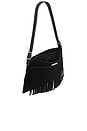 view 4 of 4 Fringe Baguette Bag in Black