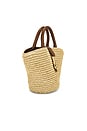 view 4 of 5 Megan Mini Fan Tote in Natural & Tawny