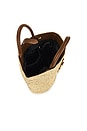 view 5 of 5 Megan Mini Fan Tote in Natural & Tawny