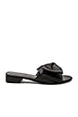 view 1 of 5 Calista Slide in Black Satin