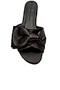 view 4 of 5 Calista Slide in Black Satin