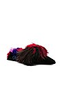view 2 of 5 Roree Fur Slide in Black Suede & Rainbow Fox