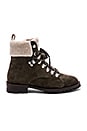 view 1 of 5 BOTTINES JAYLIN in Olive Suede & Natural Shearling