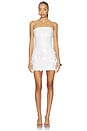 view 1 of 4 Rahul Mishra Sequined Cocktail Mini Dress in White
