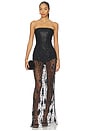 view 1 of 4 Sequined Corset Maxi Dress in Black