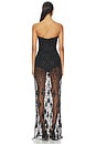 view 3 of 4 Sequined Corset Maxi Dress in Black