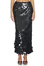 view 1 of 6 Gradient Sequin Skirt in Black