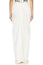 view 4 of 6 Draped Cowl Skirt in Ivory