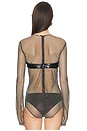 view 5 of 7 Mesh Leotard in Black
