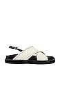 view 1 of 5 X Strap Mold Sandals in Off White & Green