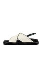 view 5 of 5 X Strap Mold Sandals in Off White & Green